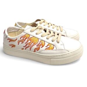 Anthropologie SOLUDOS Women’s Ibiza Platform Beige Casual Sneakers Sz.8.5